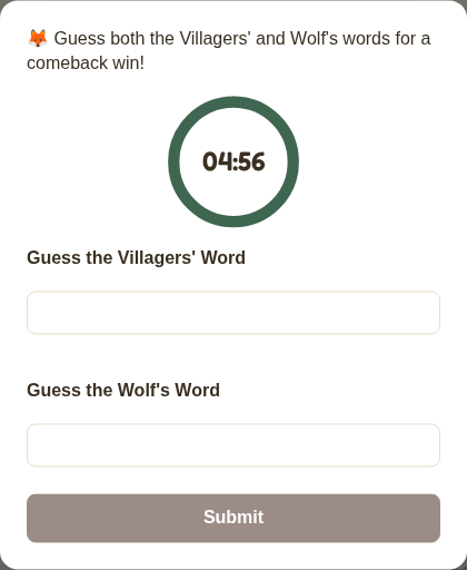 Fox's comeback quiz (desktop)